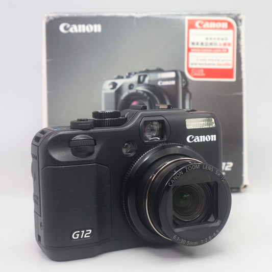 Canon PowerShot G12 10.0MP  Digital Camera 5x Optical Zoom W Charger,